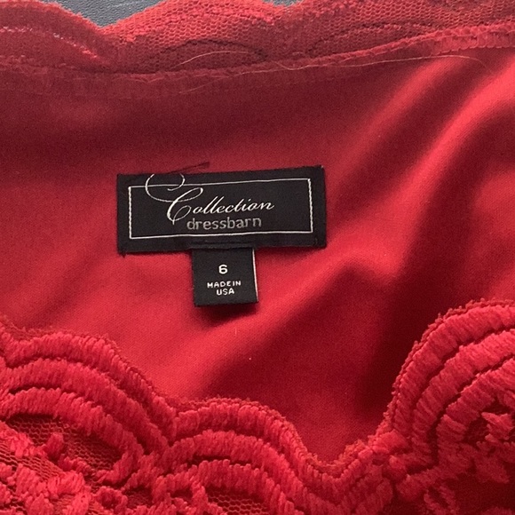 Red Dress Barn scalloped edge lace blouse - Picture 5 of 5